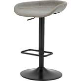 Rogue Gaslift Bar Stool in Vintage Mist Gray Leatherette (Set of 2)